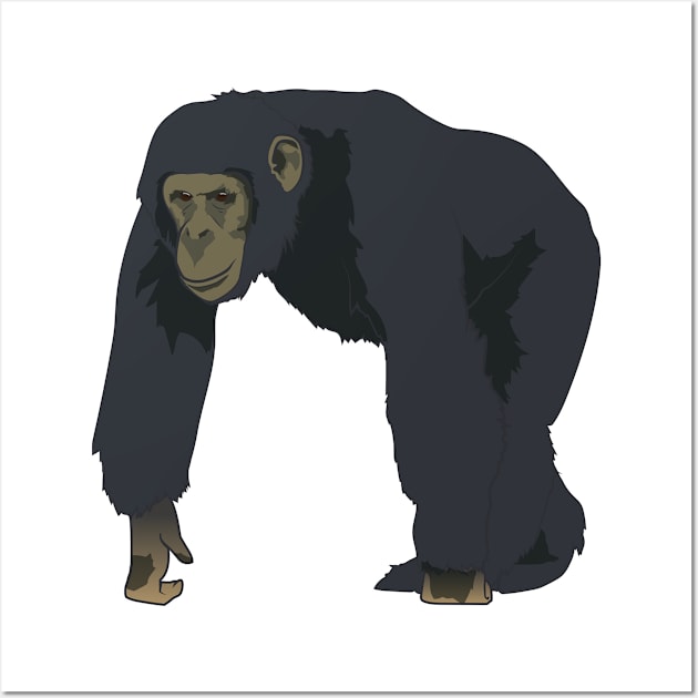 Chimpanzee Wall Art by Sticker Steve